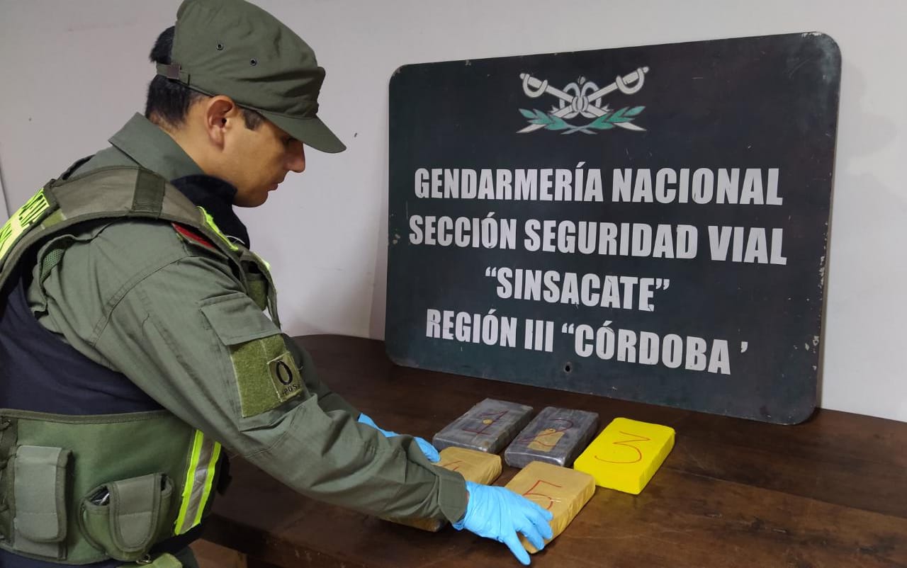 Córdoba. Incautan 5 kilos de cocaína 1
