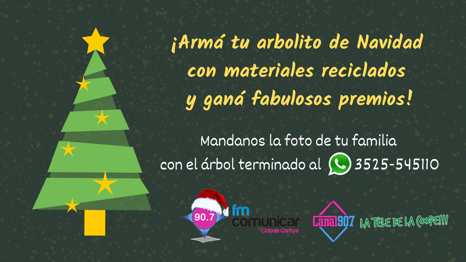 ¡Armá tu arbolito de Navidad con materiales reciclados y ganá fabulosos premios!